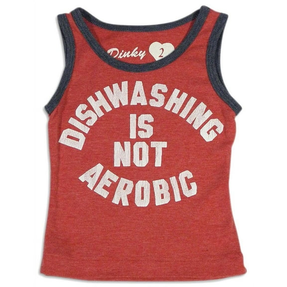 Dinky Souvenir - Little Girls Tank Top 25627-2 (red dishwashing)