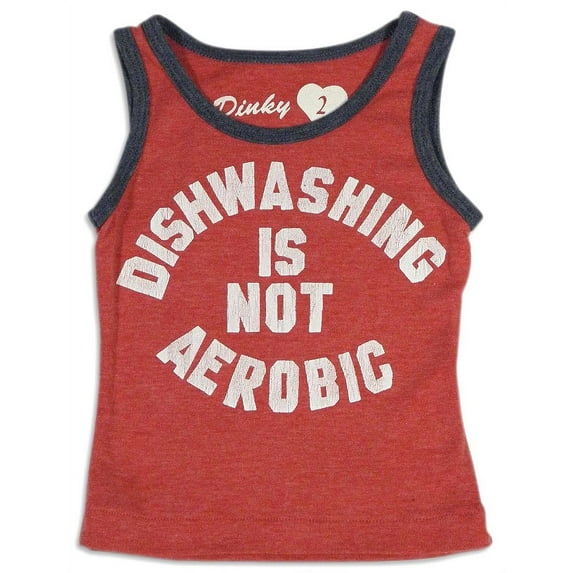 Dinky Souvenir - Little Girls Tank Top 25627-4 (red dishwashing)