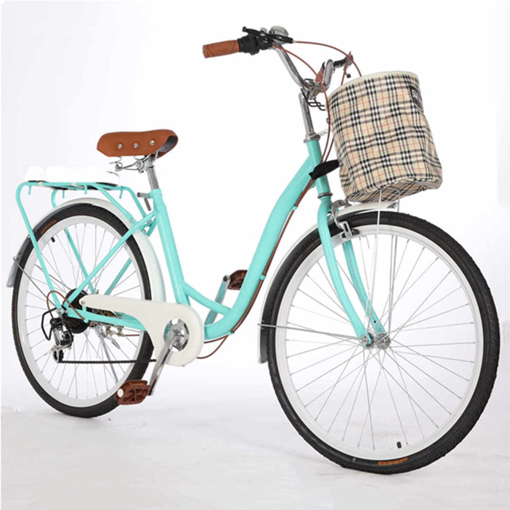 Dinling 26 inch Wheels Women's Commuter Bike, Shimano 7 Speed Adult