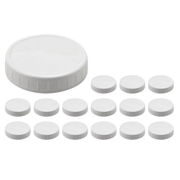 Dinmmgg 16 Pack Wide Mouth Mason Jar Lids Canning Jar Plastic Storage Lids Leak Proof And Scratch