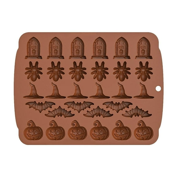 Dinmmgg Candy Molds Halloween Baking Shapes Soft Elastic Silicone DIY Jelly Fondant Baking Heat Resistance Cold Resistance Creative Kitchen Accessories