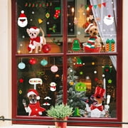 Dinmmgg Christmas Shopping Mall Living Room Window Electrostatic Glass Window Holiday Decoration Sticker Product Lighting Portable Peak Height 1 Month Stickers Kids Bike Decals Stickers Cute Water