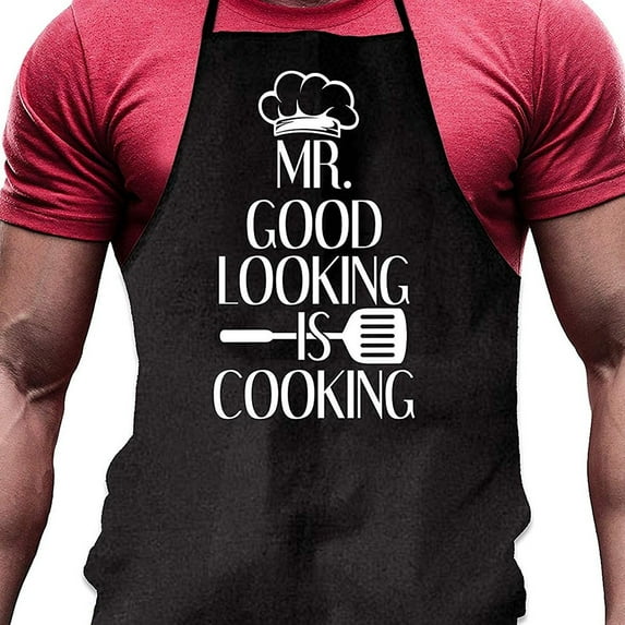 Dinmmgg Cotton Apron text cute print apron kitchen are cooking apron Men family Kitchen,Dining & Bar