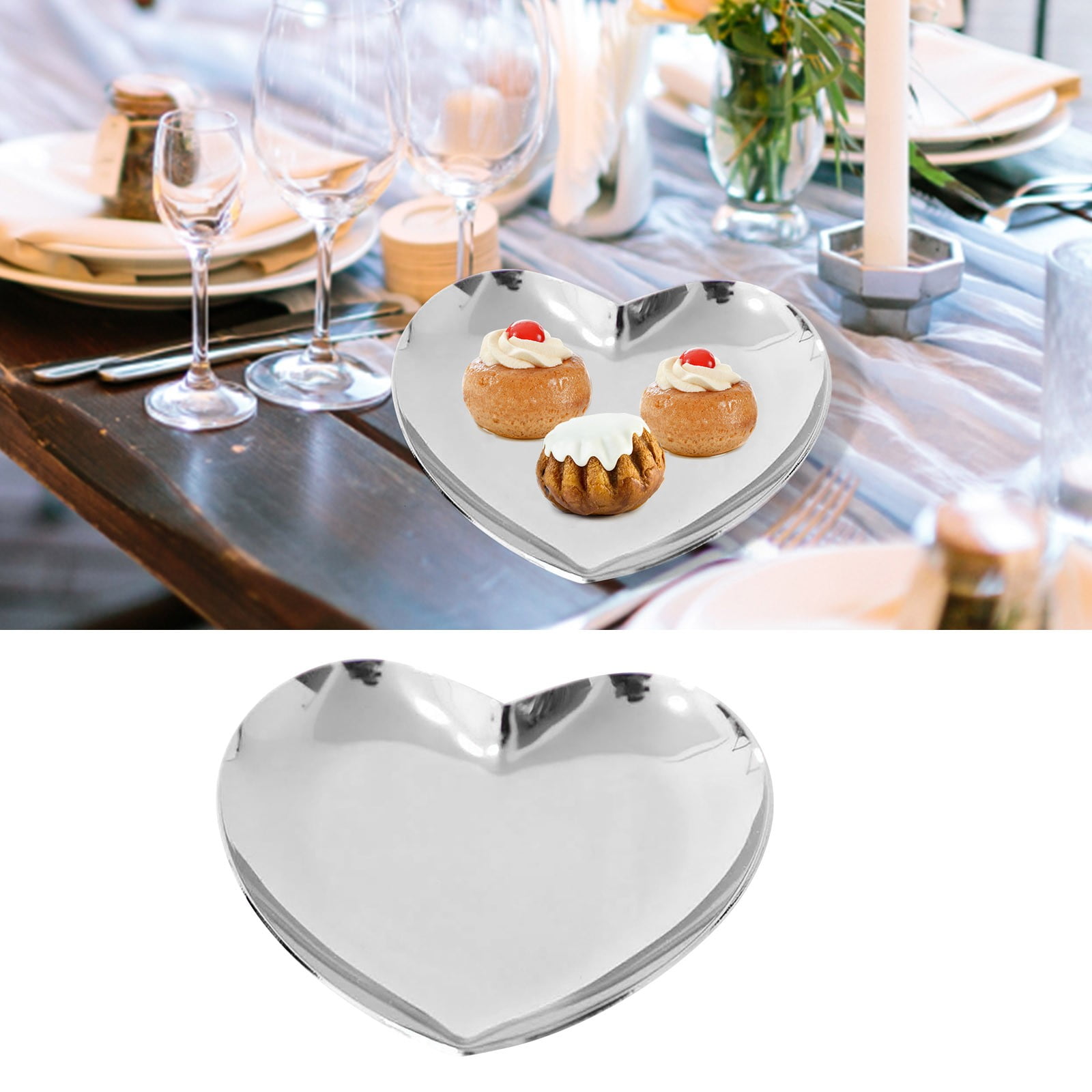 Tableware Tray Dinmmgg Dinnerware Stainless Steel Decorative Tray Jewelry Dish ...