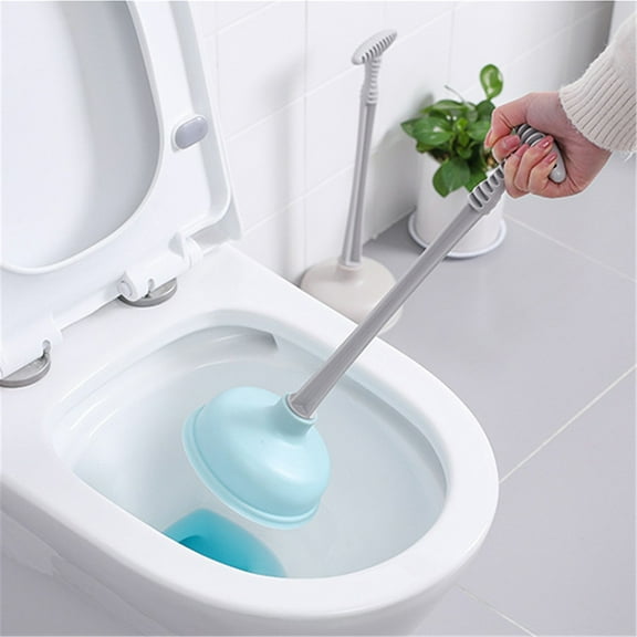 Dinmmgg Toilet Plunger Toilet Plunger With Holder Plunger With Unique Holder Plungers For Bathroom With Holder Toilet Plunger Heavy Duty (1pc)