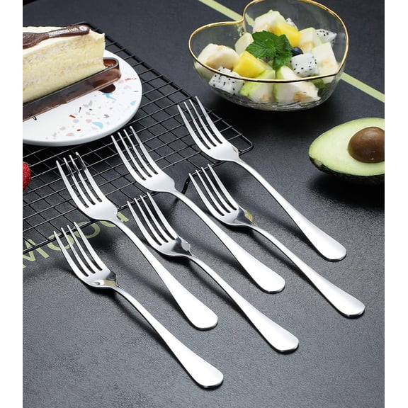 Dinner Fork 6 Pieces, Stainless Steel Forks Silverware, Table Forks Set of 6