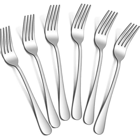 Dinner Forks Set,8 Inches Set of 6 Food Grade Stainless Steel Silverware Forks,Table Forks,Flatware Forks,Mirror Finish Dishwasher Safe,Use for Home,Kitchen or Restaurant