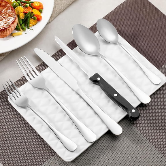 Dinner Forks Set, Food-Grade Stainless Steel Silverware, Cutlery Fork, Salad Fork, Metal Forks for Home, Kitchen or Restaurant, Mirror Polished, Dishwasher Safe