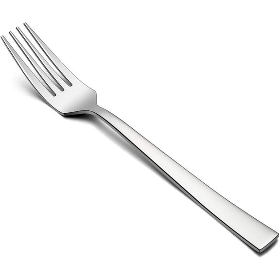 Dinner Forks Set of 12, 7.9 Inch Stainless Steel Forks for Home, Kitchen or Restaurant, Non-toxic & Mirror Polished, Squared Edge & Dishwasher