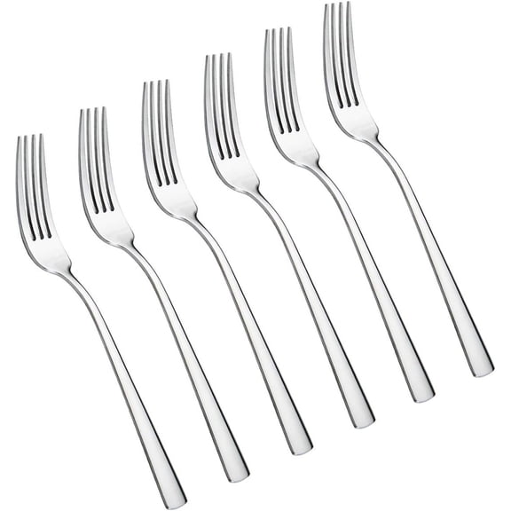 Dinner Forks Set of 6, Table Forks, Stainless Steel Fork, 8-Inch,, Square handle