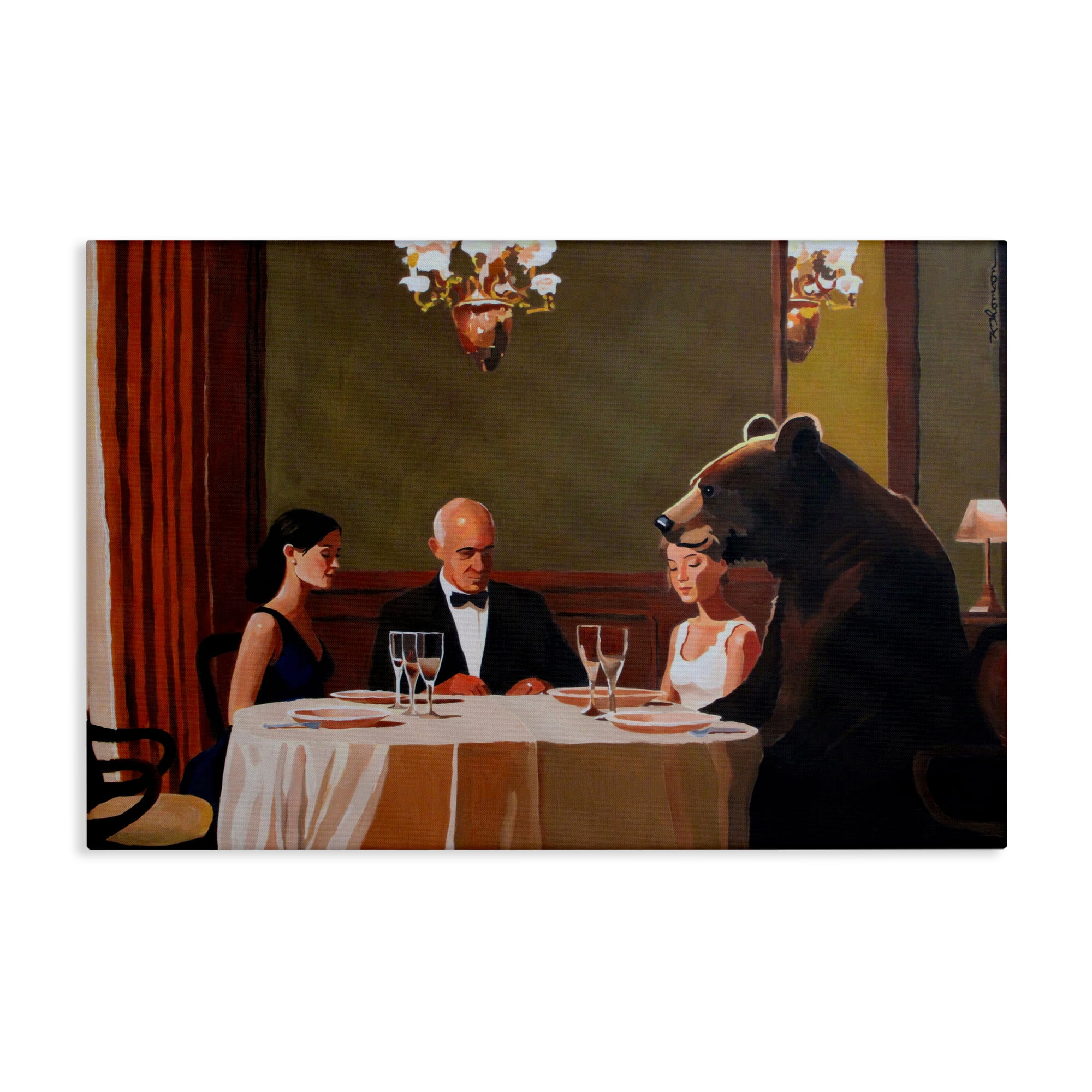 Dinner Guests & Steve Canvas Wall Art, design by Keith Thomson