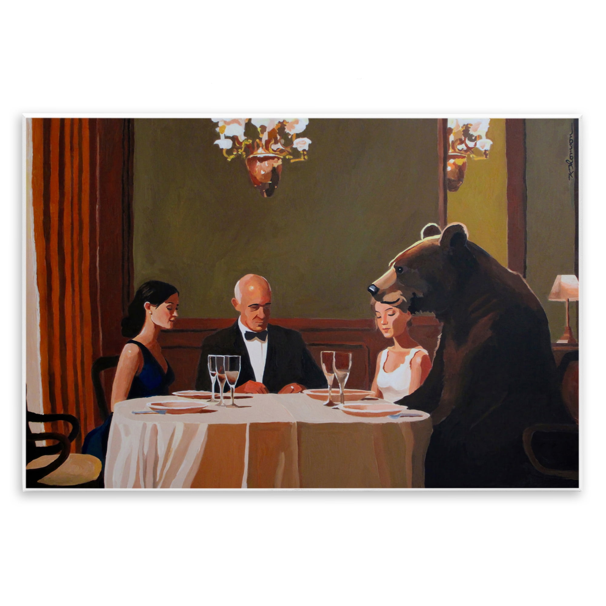 Dinner Guests & Steve Wall Plaque Art, design by Keith Thomson