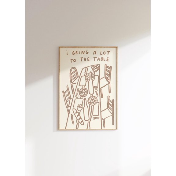Dinner Host Positive Table Wall Art Home Decor