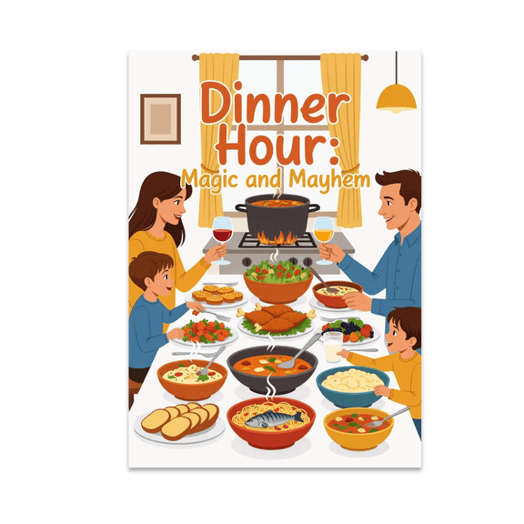 Dinner Hour: Magic and Mayhem - Family Meal Planning Enthusiast - 13x19 Poster Print