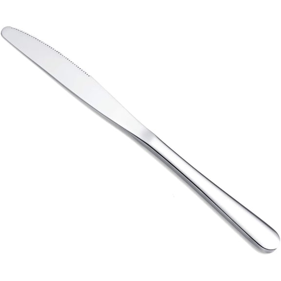 Dinner Knives Set Of 6, Stainless Steel Shiny Mirror Dinner Knife, Butter Knife Spreader Table Knives Sturdy And Dishwasher Safe