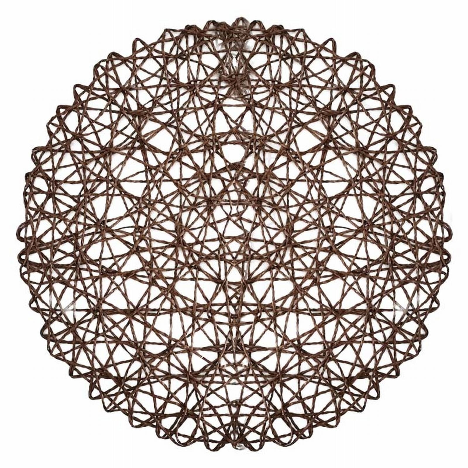 Dinner Mats Woven 6 Pack Fine Paper Rope Messy Knitting Placemats Paper