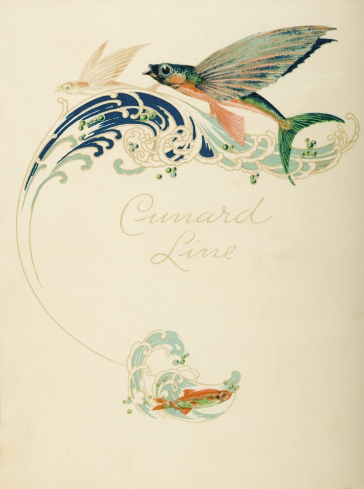 Dinner Menu Cunard Line RMS Caronia Christmas 1929 Canvas Art - Ken Welsh Design Pics (12 x 16)
