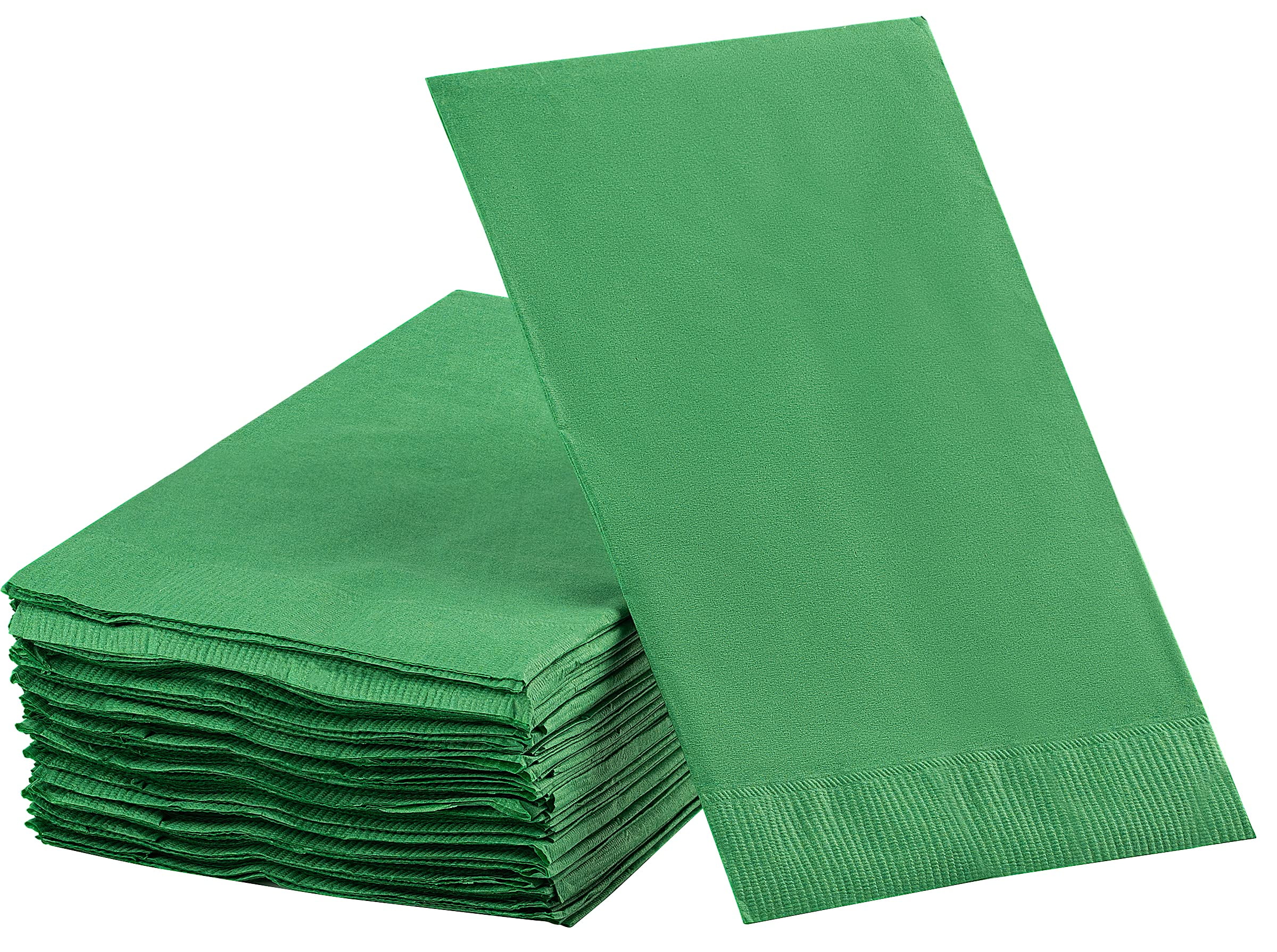 Dinner Napkins Disposable Guest Towels, Green Beverage Napkins Soft and