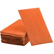 Dinner Napkins Disposable Guest Towels, Orange Beverage Napkins Soft and Absorbent Paper Napkins Dinner Size for Party, Wedding Or Every Day Use, 8” x 4.5” 2 Ply Party Napkins, Pack of 40 -By Amcrate
