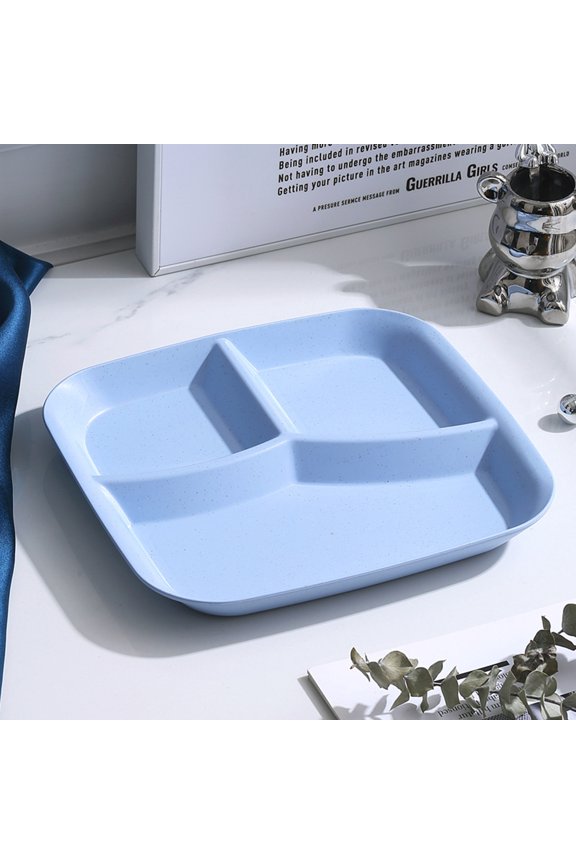 Dinner Plate 3 Compartments Food Grade PP Dishwasher Food Serving Dish Kitchen Supplies
