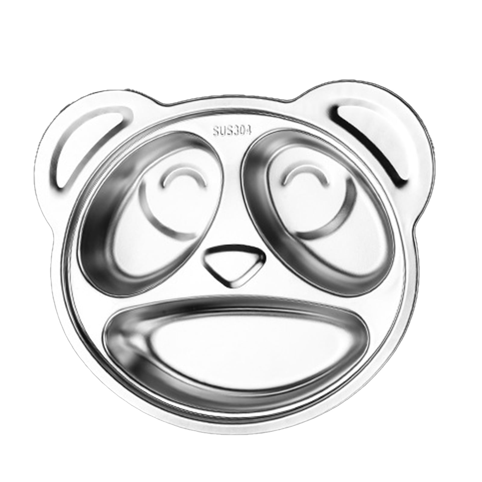 Dinner Plate Ecofriendly Rustproof Stainless Steel Separate Baby Food