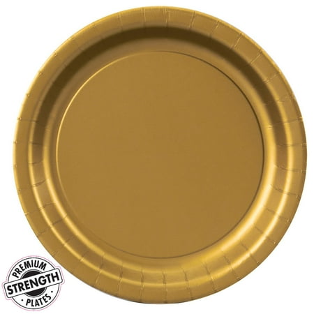Solid Party Supplies Dinner Plate - Gold (24)