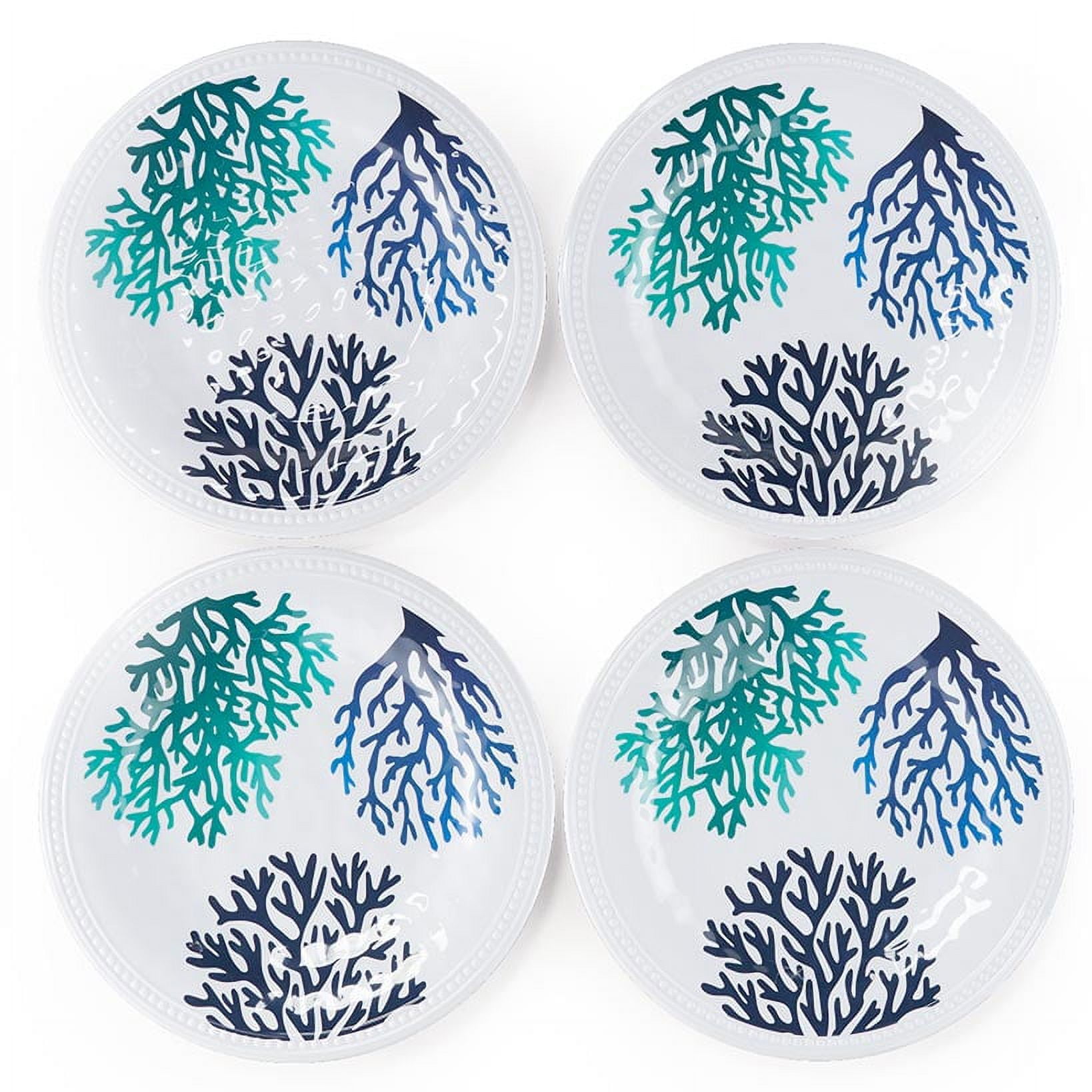 Dinner Plate Set Melamine Non Breakable Eatery Coral Reef Set of 4 Walmart
