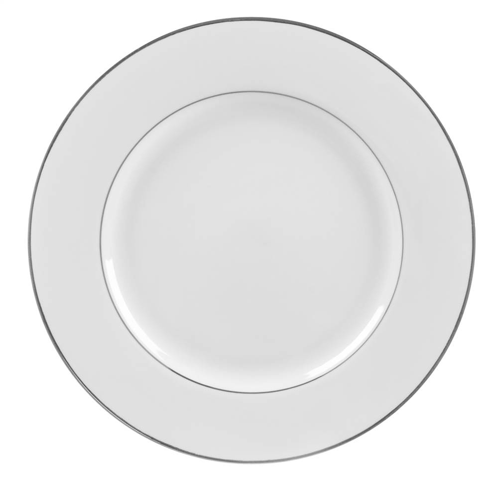 Dinner Plate in Silver and White Set of 6
