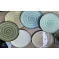 thumbnail image 1 of Dinner Plates, 10 Inch Round Porcelain Plates, Dish Set for Lunch, Party, Wedding, Restaurant, Microwave, Oven, Dishwasher Safe Plates Set of 6, Green, 1 of 5
