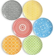 Dinner Plates Ceramic Plate Set - 10 inch Large Porcelain Round Plate Sets of 6