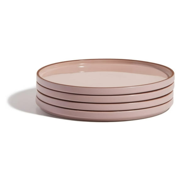 Dinner Plates - Set of Four 10.5 Handcrafted Ceramic Dinner Plates | Chip-Resistant, Restaurant-Grade | Stackable & Space-Saving | Spice