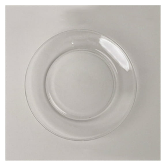 Dinner Plates Tempered Glass Plate Transparent Plate Fruit Dessert Plate Kitchen Restaurant Coffee Shop Dinner Plate Transparent Glass Flat Plate Salad Plate