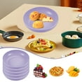 thumbnail image 1 of Dinner Plates, ZzCityTK Impregnable Reusable Plastic Dinnerware Set, 5.7-Inch Dishwasher Microwave Safe Plates for Kitchen Camping, Purple, 1 of 7