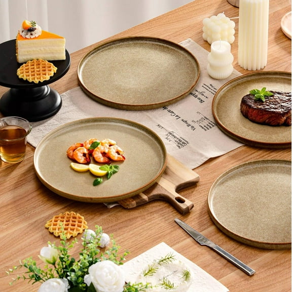 Dinner Plates of   Plates Set, Microwave, Oven and Dishwasher Safe Plates, Large Serving Dishes for Kitchen, Restaurant, Party Use