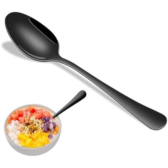Dinner Spoon Set,8-Piece 7.3 Inch Soup Spoons,Premium Food Grade Stainless Steel Table Spoon,Durable Metal Tablespoon,Dishwasher Safe Silverware Spoons