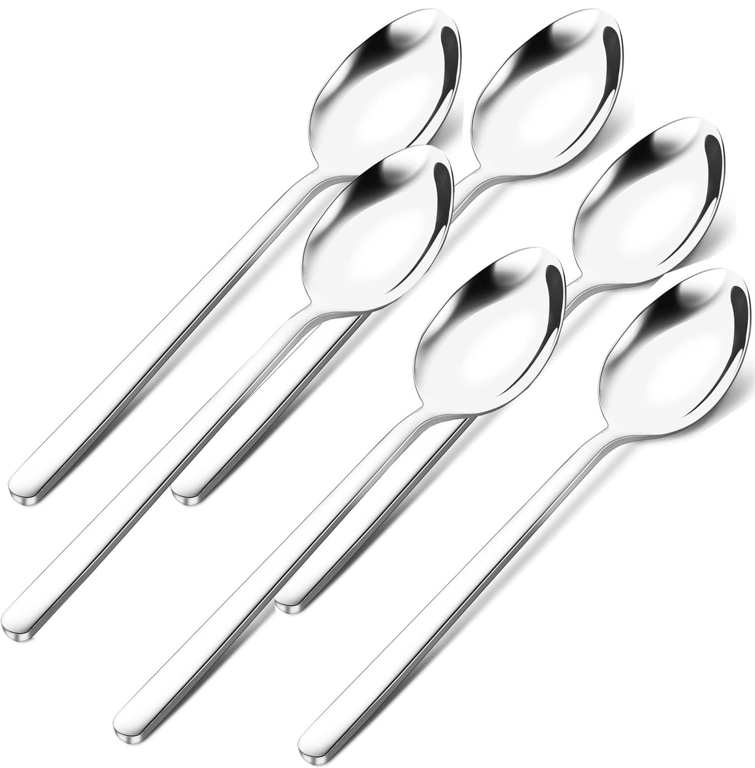 Dinner Spoons,Bexikou 6 Pack Stainless Steel Spoon Cutlery Table Spoon ...