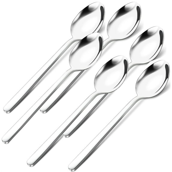 Dinner Spoons,Bexikou 6 Pack Stainless Steel Spoon Cutlery Table Spoon for Home,Tablespoon for Kitchen & Restaurant, Dishwasher Safe