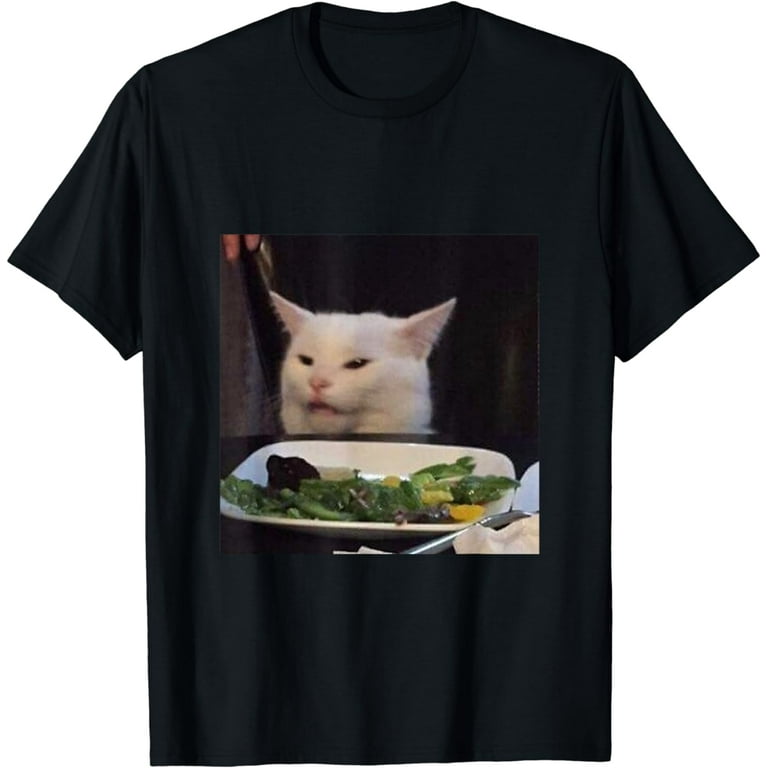 Dinner Table Cat Meme Funny Internet Yelling Confused Gift T-Shirt Dinner Table Cat Meme Funny Internet Yelling Confused Gift T-Shirt