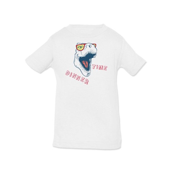 Dinner Time, Dinosaur Smiling T-Shirt Infant -Image by Shutterstock,  18 Months