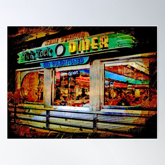 Dinner Time Poster Wall Art, Modern Wall Decor For Living Room Bedroom, 8x12 UNFRAMED