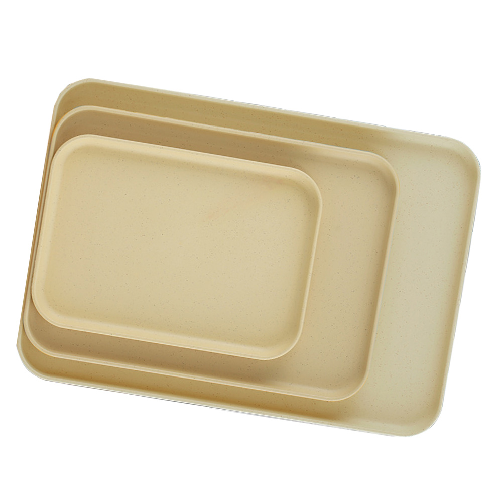 Dinner Tray Unbreakable Lunch Tray 3pcs Decorative Serving Tray Coffee