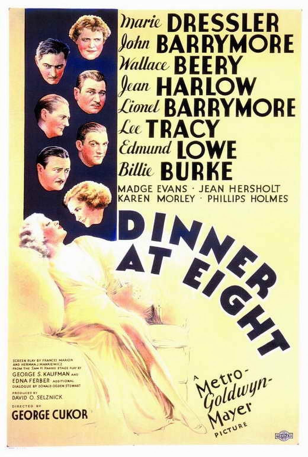 Dinner at Eight - movie POSTER (Style A) (27 x 40) (1933)