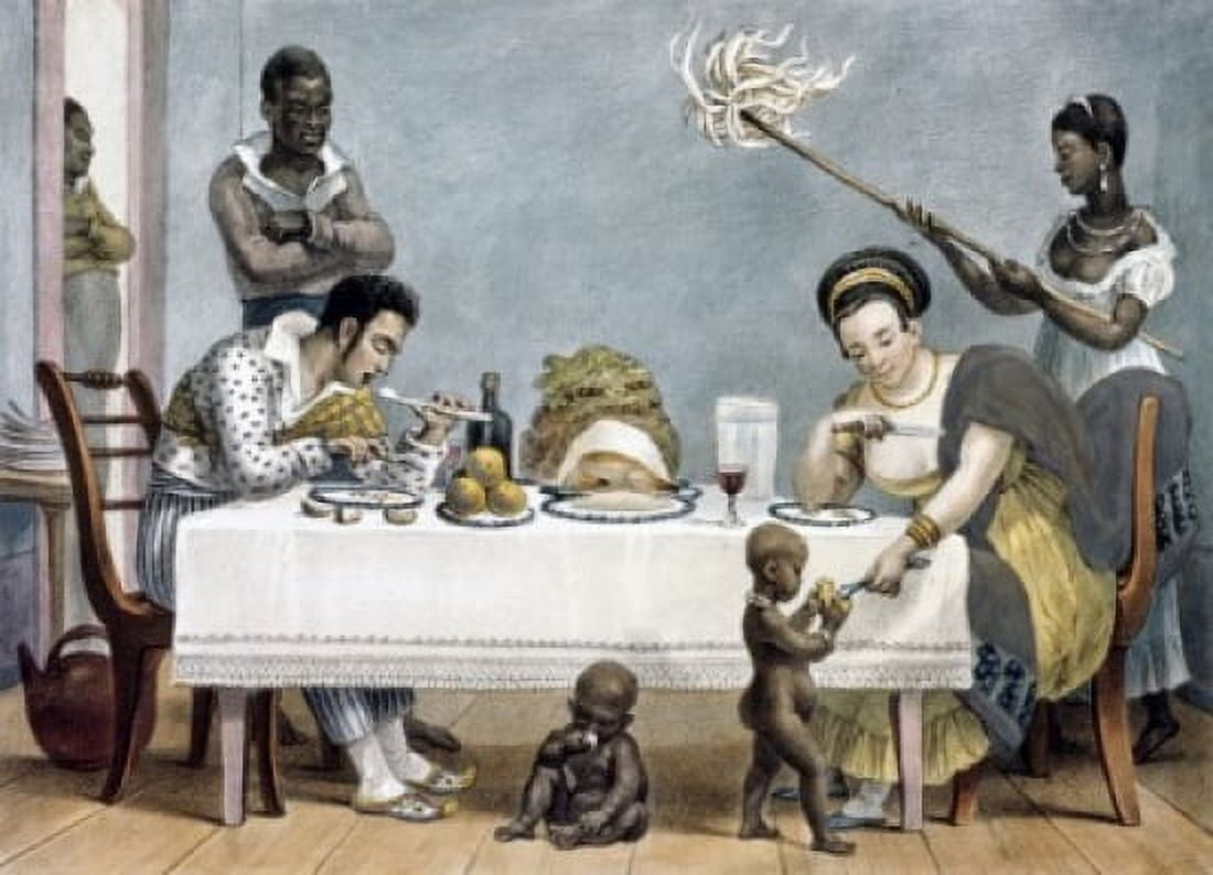 Dinnertime by Jean Baptiste Debret (1768-1848) Canvas Art - Jean Baptiste (18 x 24)