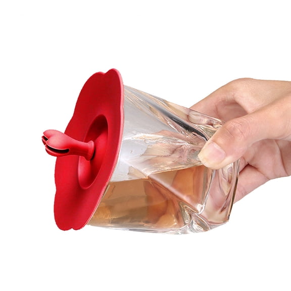 Dinnerware Eco Friendly Multi Functional Heart Silicone Leakproof Coffee Mug Suction Lid Cap Airtight Seal Cup Cover