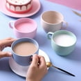thumbnail image 1 of Dinnerware Eco Friendly Multi Functional Wheat Biodegradable Plastic Cup Mug For Water Coffee Milk Juice Tea Drinking Cup Wheat Plastic Tea Cup For Milk, 1 of 7