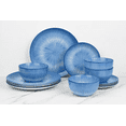 thumbnail image 1 of 12 Piece Dinnerware Set ，Chip Resistant, Dinnerware Sets, Plates, Dishes, Bowls, Service for 4, Blue And White, 1 of 7