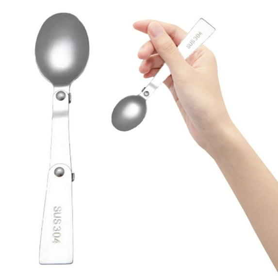 Dinnerware Set,Foldable Spoons And Forks Are Suitable For Insulated Boxes Food Cans Portable Replacements And Stainless Spoons And Forks Are Suitable For Travel Camping Picnicking Out Activities