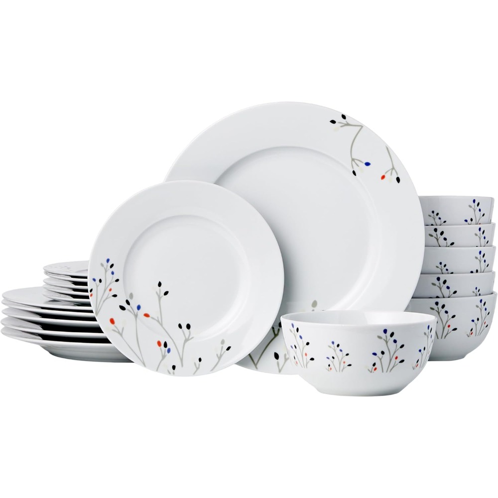 Dinnerware Set Microwave and Dishwasher Safe Service for 6 18Piece ...