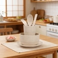 thumbnail image 1 of Dinnerware Set, Portable 6 Piece Tableware with Plate Bowl Cup and Utensils, Lightweight Serving Set for Home, Office and Outdoor Meals, 1 of 7