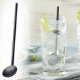 thumbnail image 1 of Clearance Tableware under $5 Stainless Steel Stirring Spoon Straws 2-In-1 Coffee Cereal Smoothies Milkshakes Soups Spoon Straws Stainless Steel Drinking Spoon Straws Reusable Metal Cocktail, 1 of 2